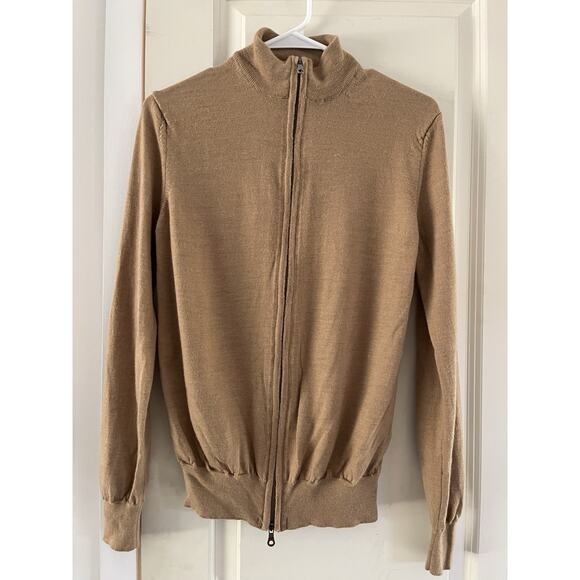 Aurelien Tan Cardigan Sweater - Picture 1 of 11